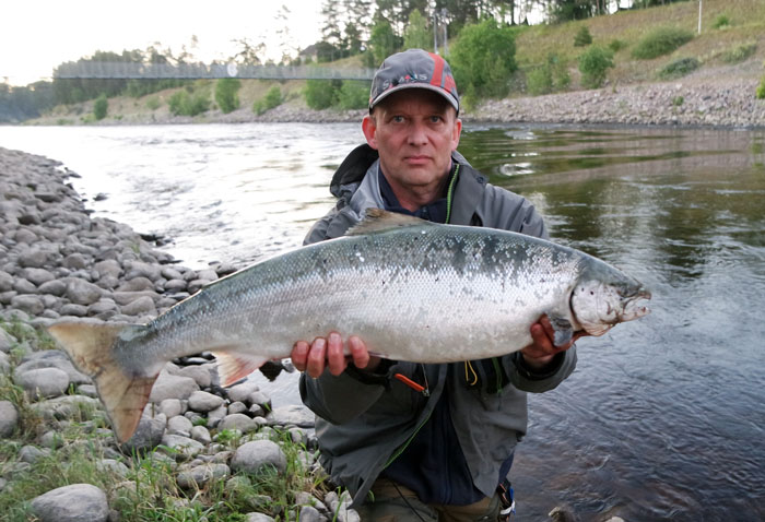 Peter Berggren lax 5,74 kg. Älvkarleby